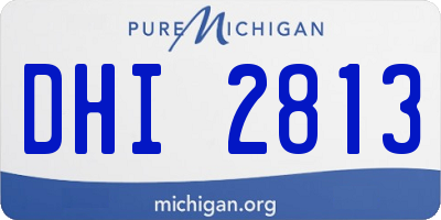 MI license plate DHI2813