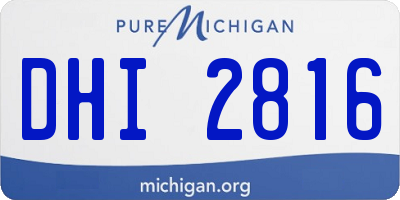 MI license plate DHI2816