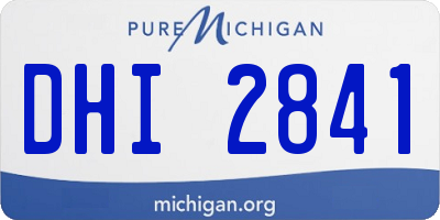 MI license plate DHI2841