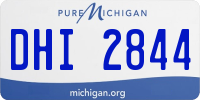 MI license plate DHI2844