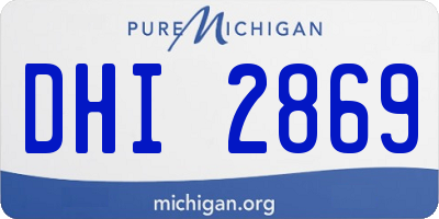 MI license plate DHI2869