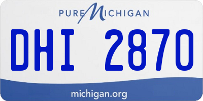 MI license plate DHI2870