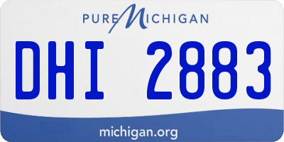 MI license plate DHI2883