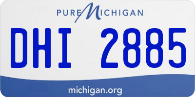 MI license plate DHI2885