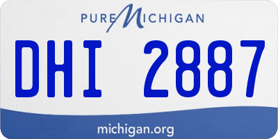 MI license plate DHI2887