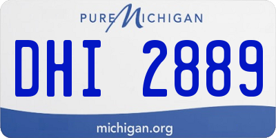 MI license plate DHI2889