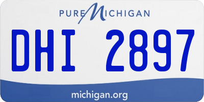 MI license plate DHI2897
