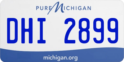 MI license plate DHI2899