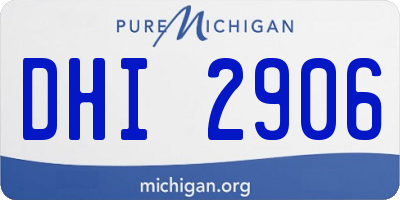 MI license plate DHI2906