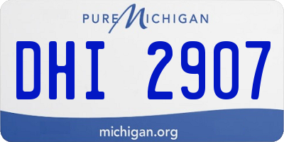 MI license plate DHI2907
