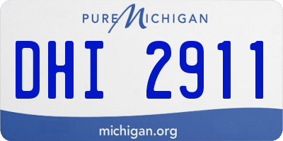 MI license plate DHI2911