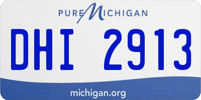 MI license plate DHI2913