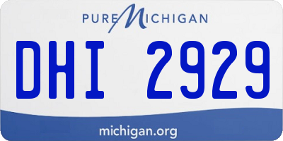 MI license plate DHI2929