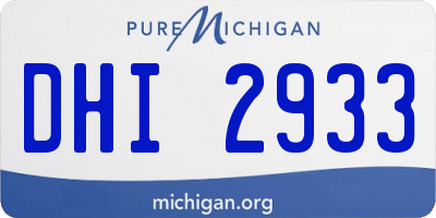 MI license plate DHI2933