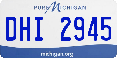 MI license plate DHI2945
