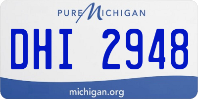 MI license plate DHI2948