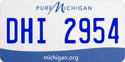 MI license plate DHI2954