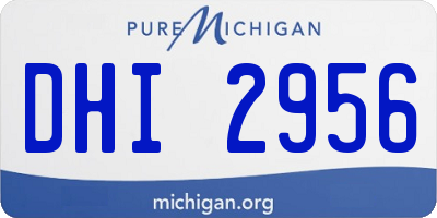 MI license plate DHI2956