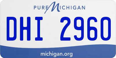 MI license plate DHI2960