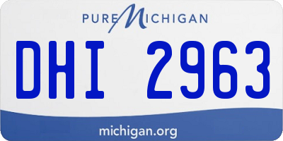 MI license plate DHI2963