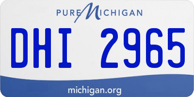 MI license plate DHI2965