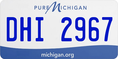 MI license plate DHI2967