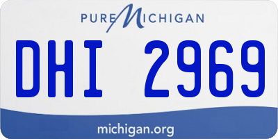 MI license plate DHI2969