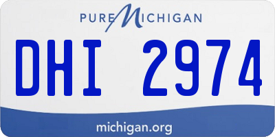 MI license plate DHI2974