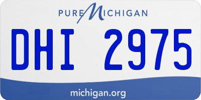MI license plate DHI2975