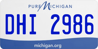 MI license plate DHI2986