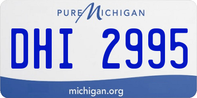 MI license plate DHI2995