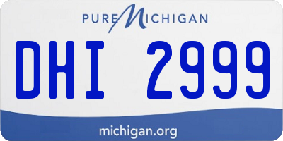 MI license plate DHI2999