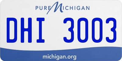 MI license plate DHI3003