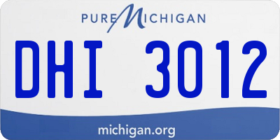 MI license plate DHI3012