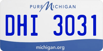 MI license plate DHI3031