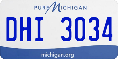 MI license plate DHI3034