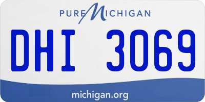 MI license plate DHI3069