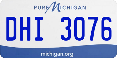 MI license plate DHI3076