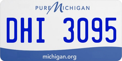 MI license plate DHI3095