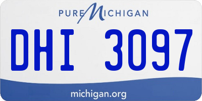 MI license plate DHI3097