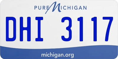 MI license plate DHI3117
