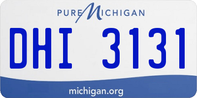 MI license plate DHI3131