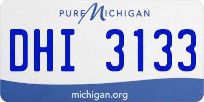MI license plate DHI3133