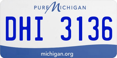 MI license plate DHI3136