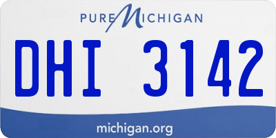 MI license plate DHI3142