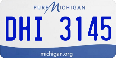 MI license plate DHI3145