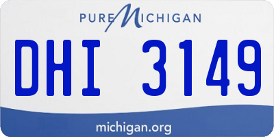 MI license plate DHI3149