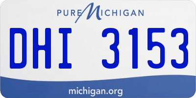 MI license plate DHI3153