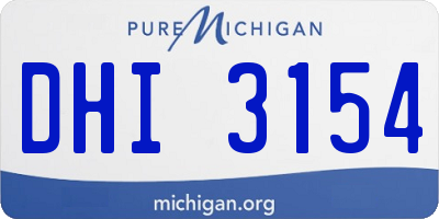 MI license plate DHI3154