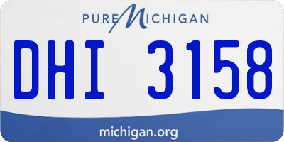 MI license plate DHI3158